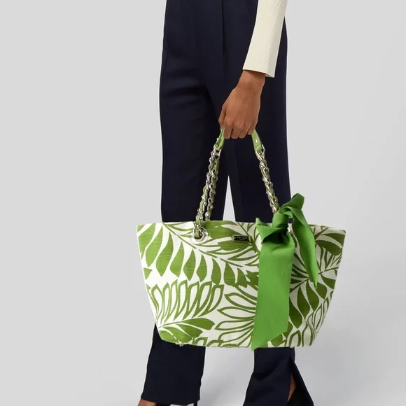 Kate Spade Palm Fronds Canvas Tote - Picture 11 of 11